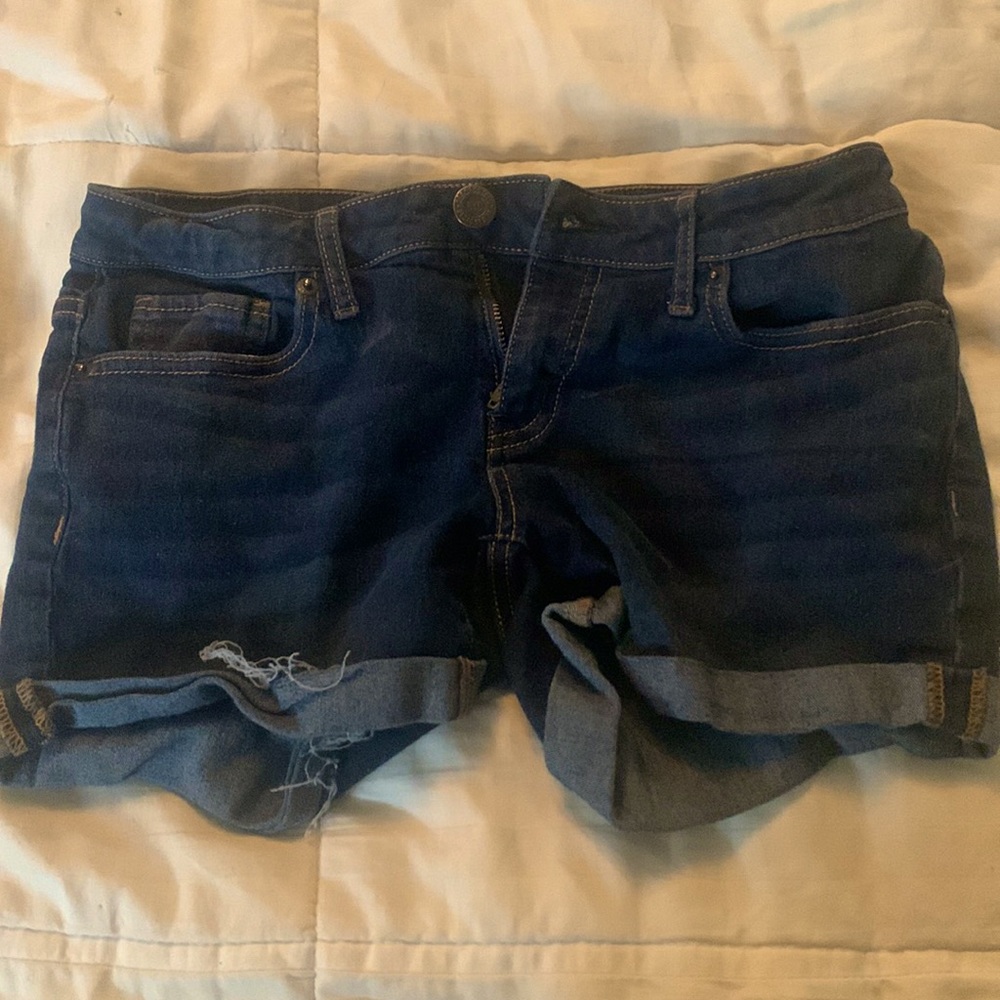 Girls Size 4, 10-12 yrs. Blue jean shorts from  Aeropostale.